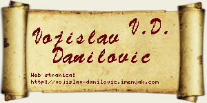 Vojislav Danilović vizit kartica